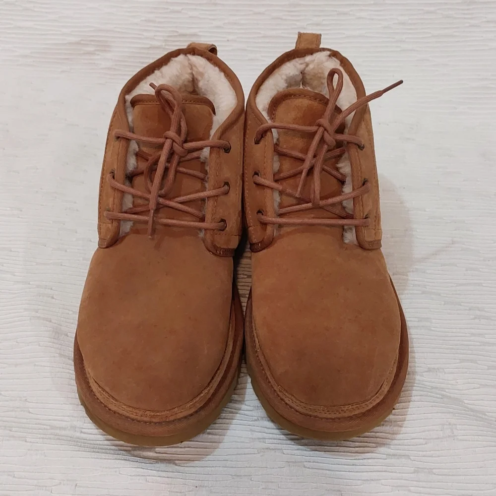 UGG Men's Tan Suede Neumel Lace Up Shoes Size 13